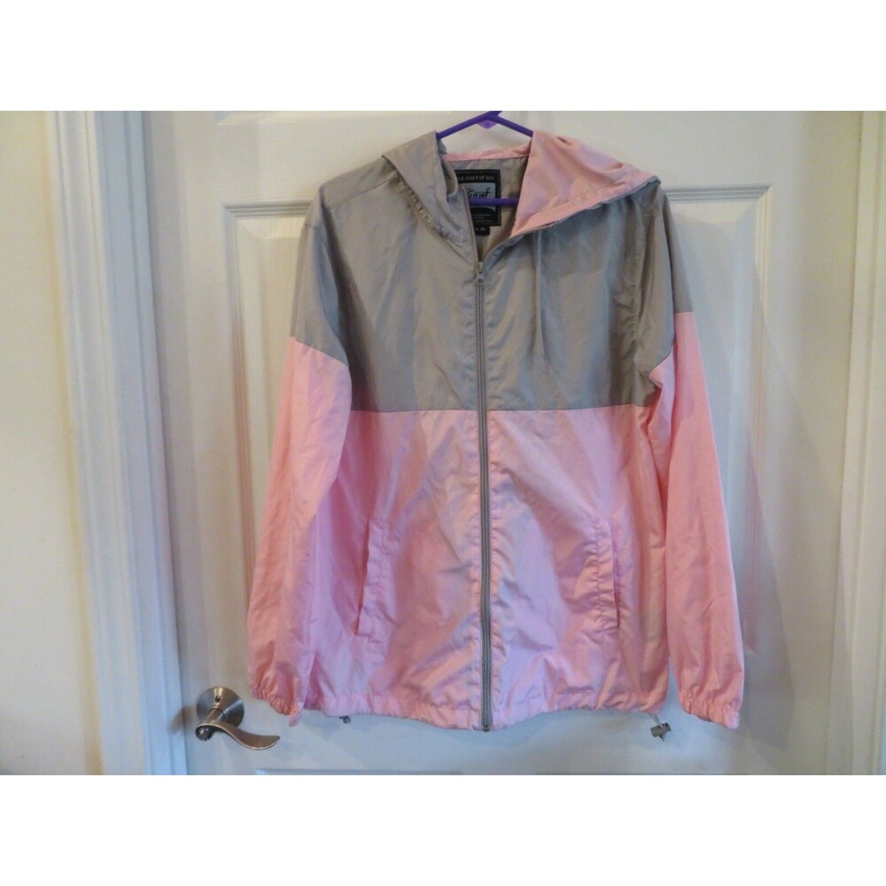 Nice Misses Pink & Gray Giant Cycling Rain Jacket, S